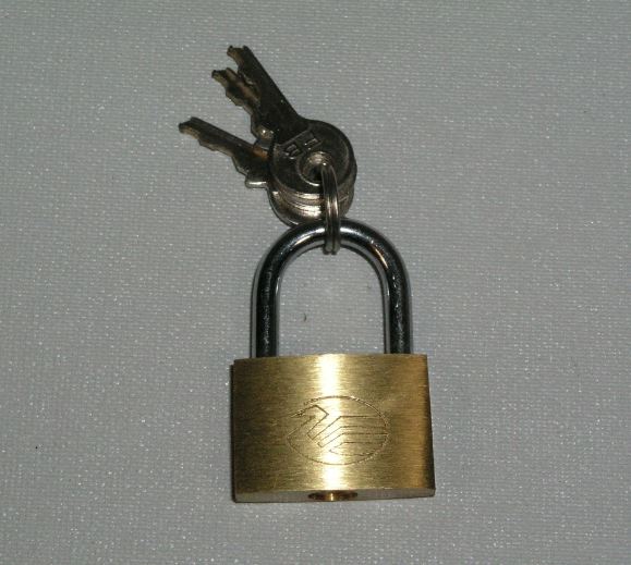 ZÁMEK - visací 25 mm 3 klíče
